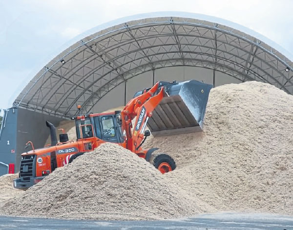 Holzspäne im Prinz-Eugen-Energiepark Bad Arolsen